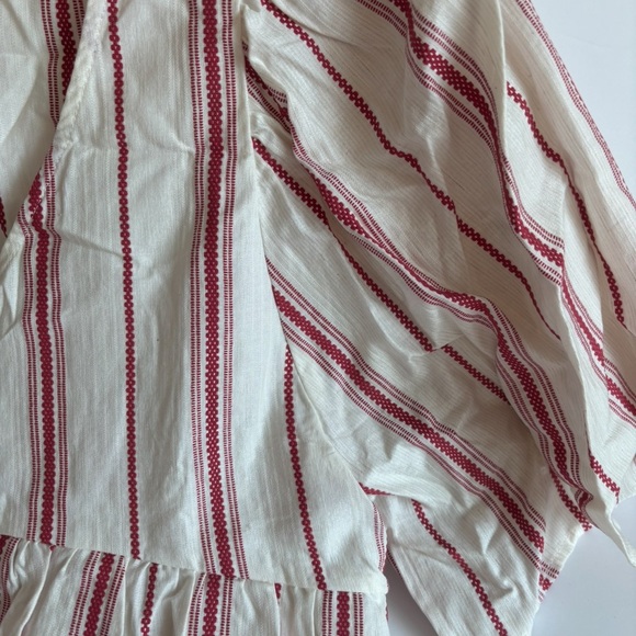 Francescs’s NWT Red and White Striped Peplum Blouse - Picture 7 of 10